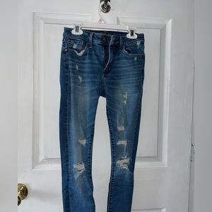 ripped ankle length skinny jeans from Abercrombie